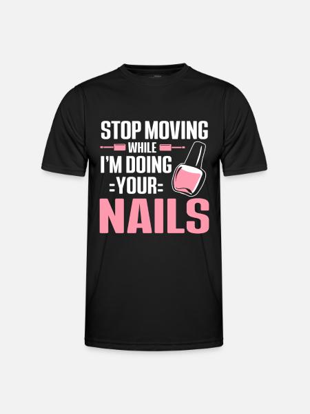 Nageltechniker Nagelstudio Nail Tech - Männer Funktions-T-Shirt - Schwarz