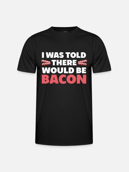 Bacon Food Pork Bacon - Men's Functional T-Shirt - black