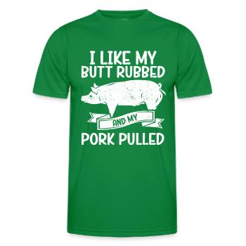 BBQ Pulled Pork Schwein Grill - Männer Funktions-T-Shirt - Kelly Green - Vorne - AI Model Male 178 dark (178cm)