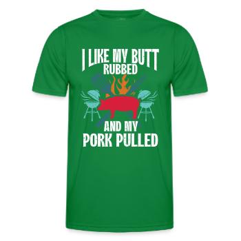 BBQ Pulled Pork Schwein Grill - Männer Funktions-T-Shirt - Kelly Green - Vorne - AI Model Male 178 dark (178cm)