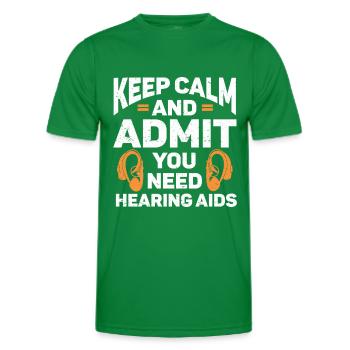Audiology Audiologists - Men's Functional T-Shirt - kelly green - Front - AI Model Male 178 dark (178cm)