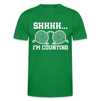 Tricot au Crochet - T-shirt sport Homme - vert - Devant - AI Model Male 178 dark (178cm)