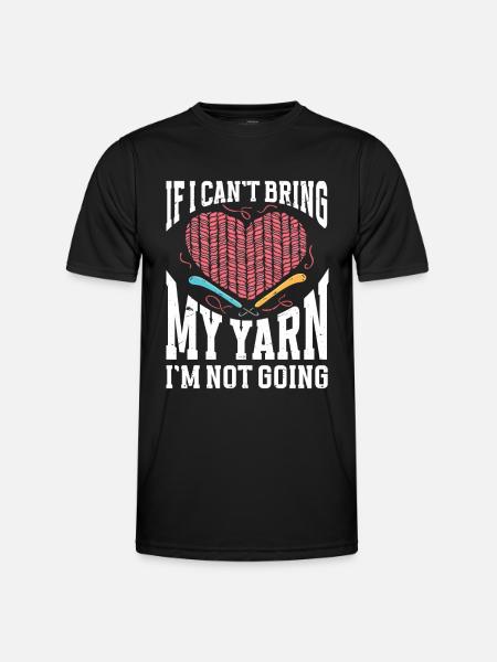 Crochet Knitting - Men's Functional T-Shirt - black