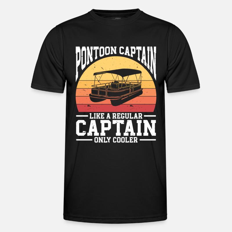 Pontoon Boat Pontoon Captain - Men's Functional T-Shirt - black