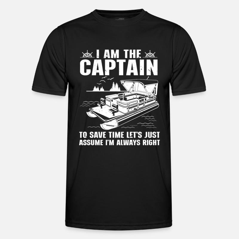Pontoon Boat Pontoon Captain - Men's Functional T-Shirt - black