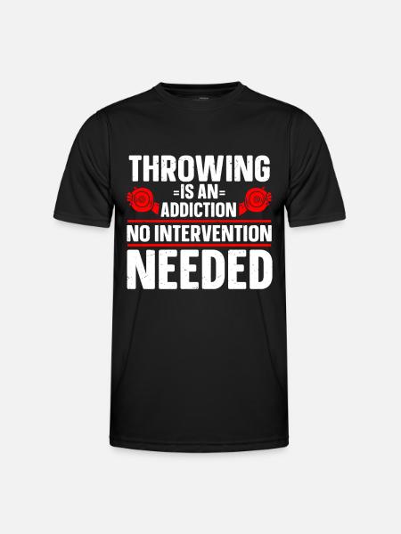 Diskuswerfer Leichtathletik Diskuswerfen - Männer Funktions-T-Shirt - Schwarz