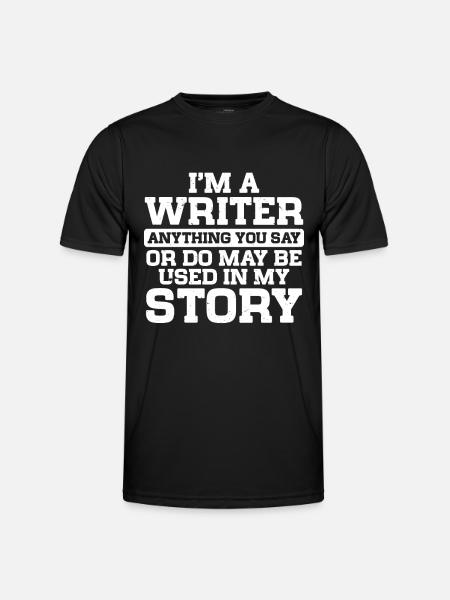 Author Writer - Men's Functional T-Shirt - black
