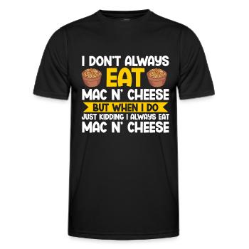 Mac And Cheese Macaroni - Men's Functional T-Shirt - black - Front - AI Model Male 178 dark (178cm)