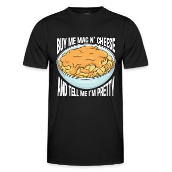 Mac And Cheese Macaroni - Men's Functional T-Shirt - black - Front - AI Model Male 178 dark (178cm)