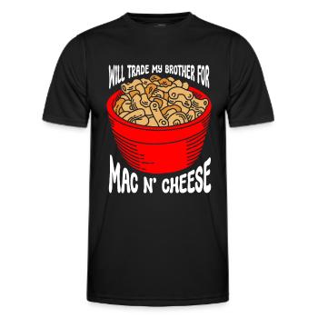 Mac And Cheese Macaroni - Men's Functional T-Shirt - black - Front - AI Model Male 178 dark (178cm)