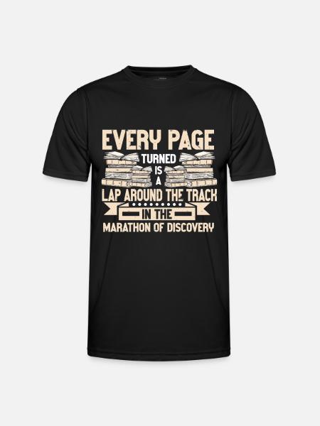 Reading Bookworm - Men's Functional T-Shirt - black