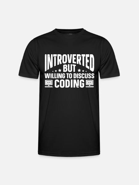 Fun Introvert Gifts - Men's Functional T-Shirt - black