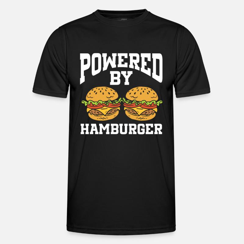 Powered By Hamburger - Men's Functional T-Shirt - black