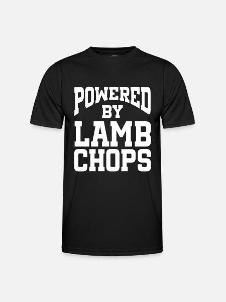 Powered By Lamb Chops - Men's Functional T-Shirt - black