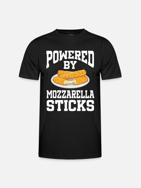 Powered By Mozzarella Sticks - Men's Functional T-Shirt - black