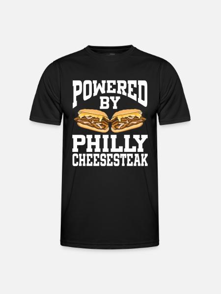 Powered By Philly Cheesesteak - Men's Functional T-Shirt - black