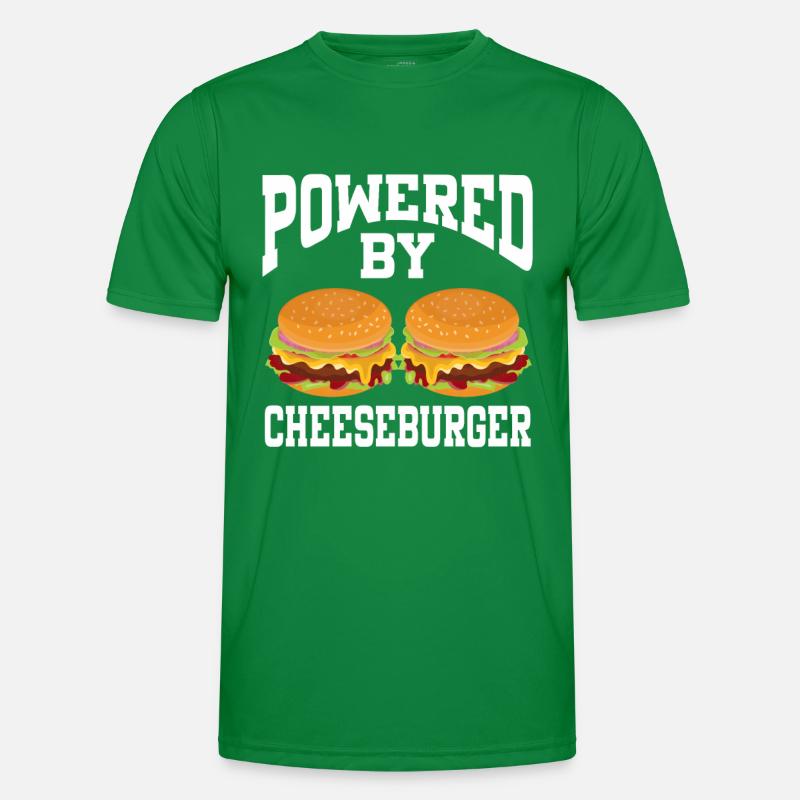 Powered By Cheeseburger Männer Funktions-T-Shirt