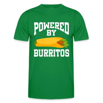 Powered By Burritos - Men's Functional T-Shirt - kelly green - Front - AI Model Male 178 dark (178cm)