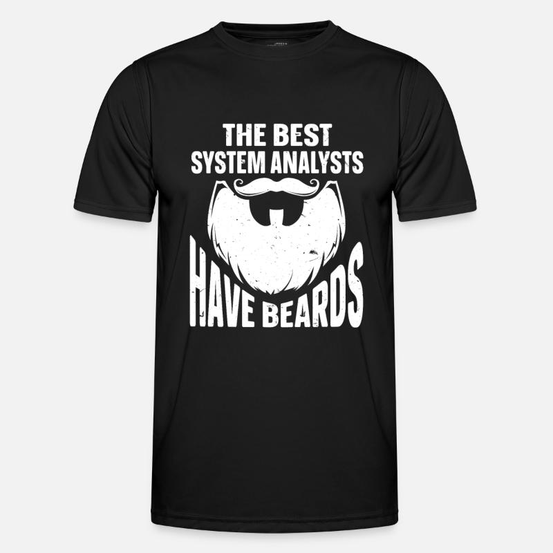 Beard Quote Bearded Men - Men's Functional T-Shirt - black