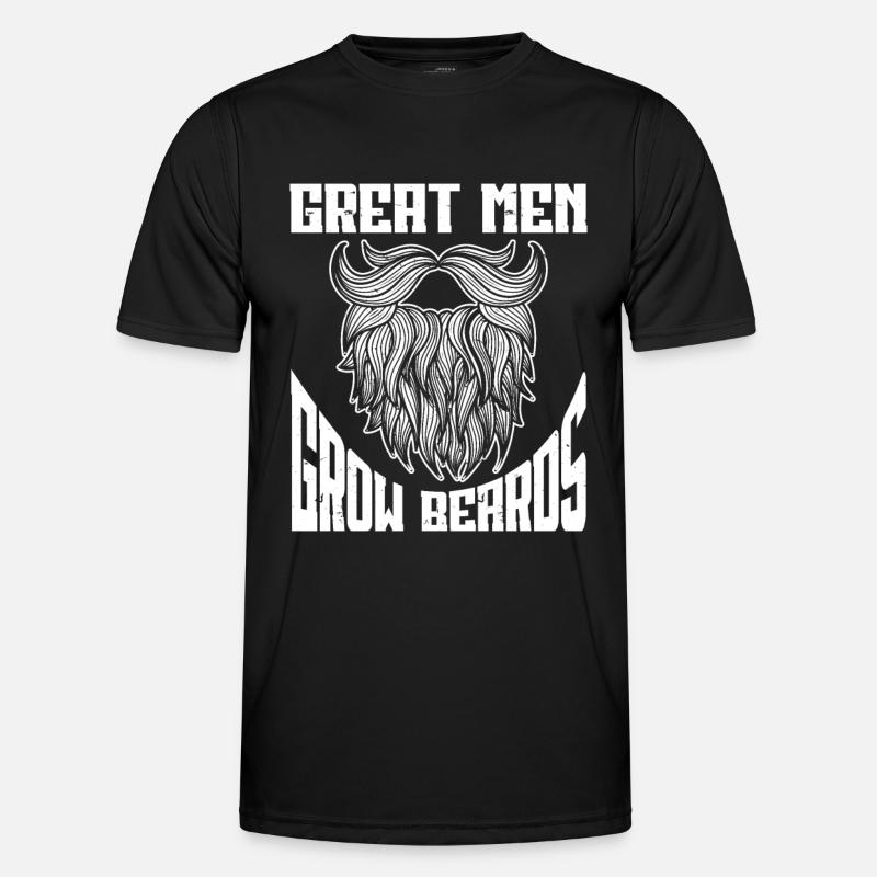 Beard Quote Bearded Men - Men's Functional T-Shirt - black