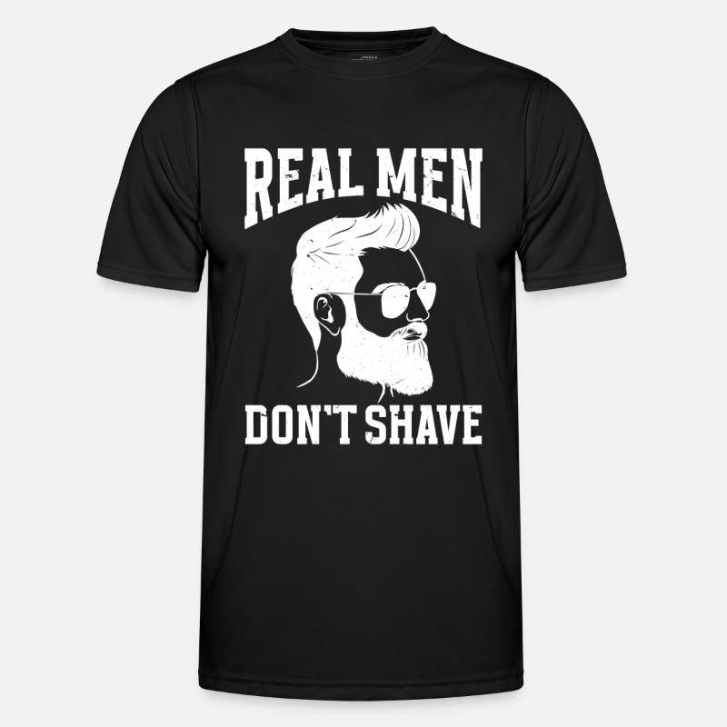 Beard Quote Bearded Men - Men's Functional T-Shirt - black