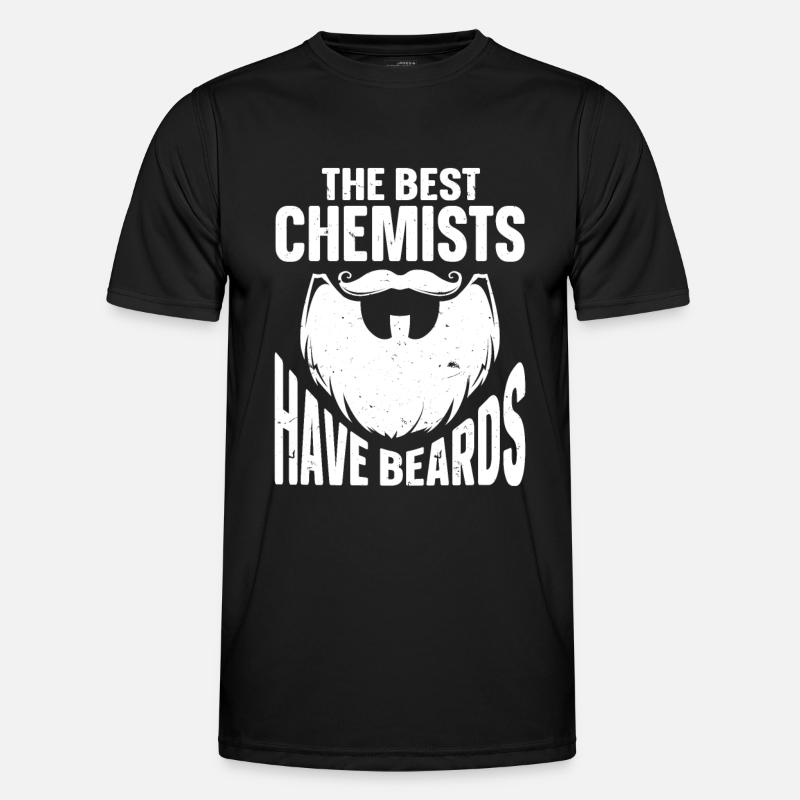 Beard Quote Bearded Men - Männer Funktions-T-Shirt - Schwarz
