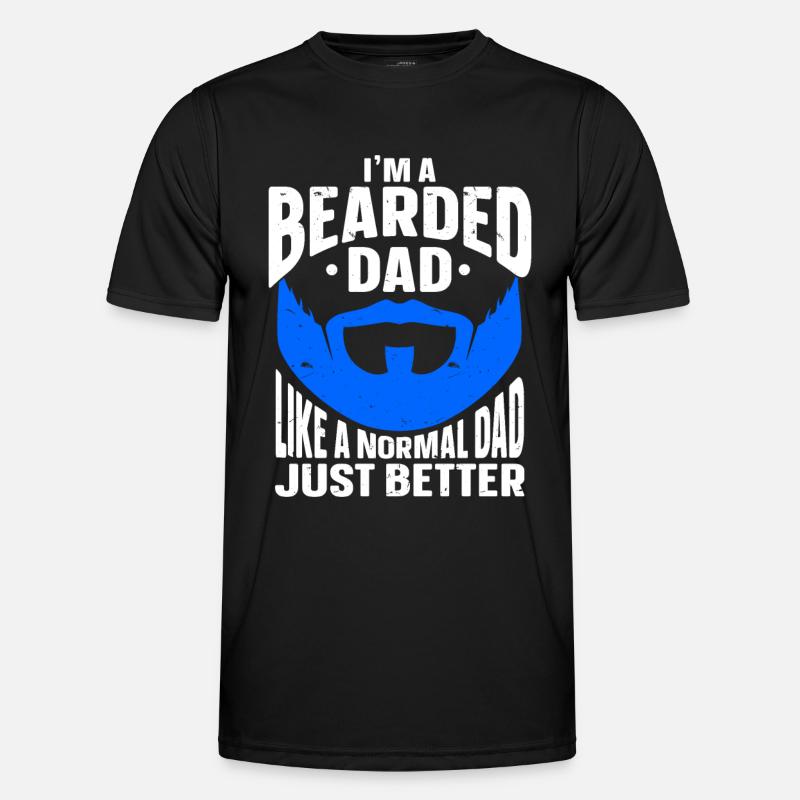 Beard Quote Bearded Men - Men's Functional T-Shirt - black