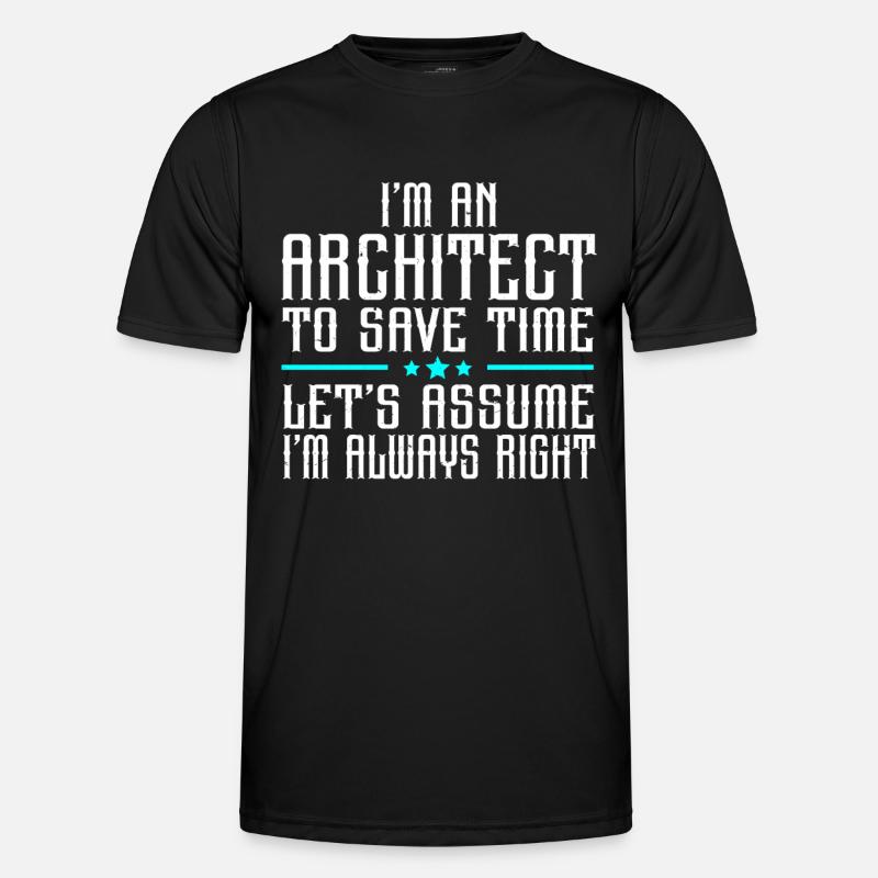 Architect Architecture - Männer Funktions-T-Shirt - Schwarz