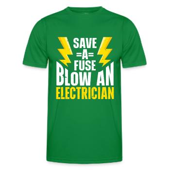 Électricien - T-shirt sport Homme - vert - Devant - AI Model Male 178 dark (178cm)