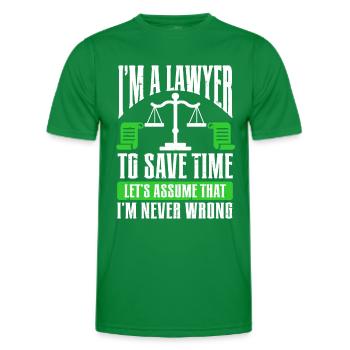 Law Lawyer - Men's Functional T-Shirt - kelly green - Front - AI Model Male 178 dark (178cm)