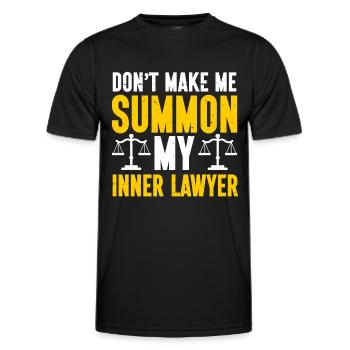 Law Lawyer - Men's Functional T-Shirt - black - Front - AI Model Male 178 dark (178cm)