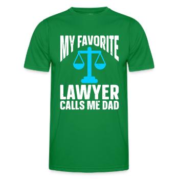 Law Lawyer - Men's Functional T-Shirt - kelly green - Front - AI Model Male 178 dark (178cm)