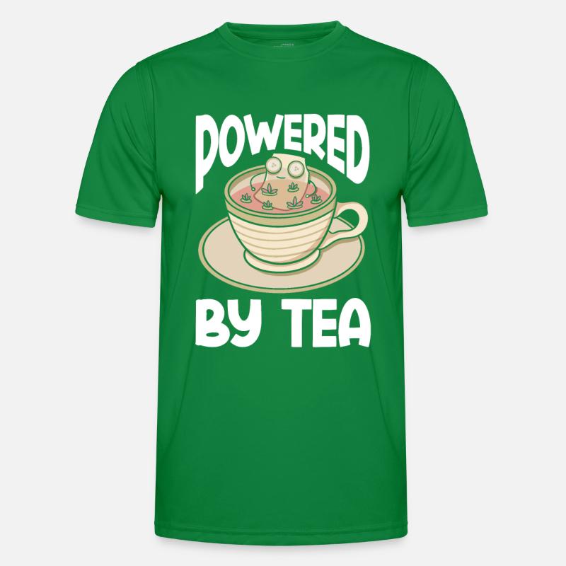 Tea Lover Tea Drinker Quotes Powered By Tea Männer Funktions-T-Shirt