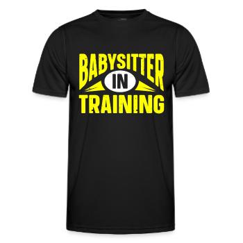 Babysitter Babysitting - Men's Functional T-Shirt - black - Front - AI Model Male 178 dark (178cm)