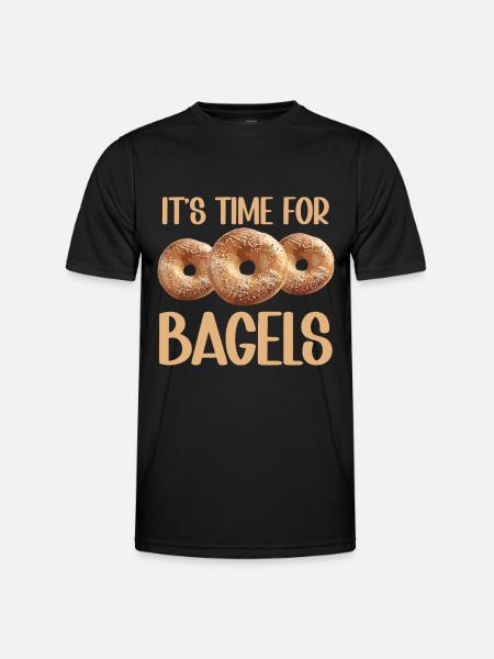Bagel Lover Art Bagels - Men's Functional T-Shirt - black