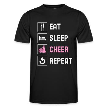 Cheerleading Cheerleader Base Flyer - Männer Funktions-T-Shirt - Schwarz - Vorne - AI Model Male 178 dark (178cm)