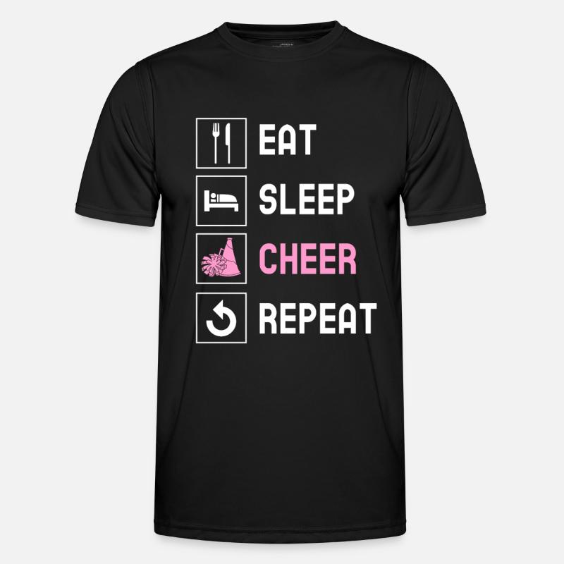 Cheerleading Cheerleader Base Flyer - Männer Funktions-T-Shirt - Schwarz
