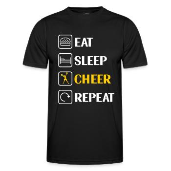Cheerleading Cheerleader Base Flyer - Männer Funktions-T-Shirt - Schwarz - Vorne - AI Model Male 178 dark (178cm)