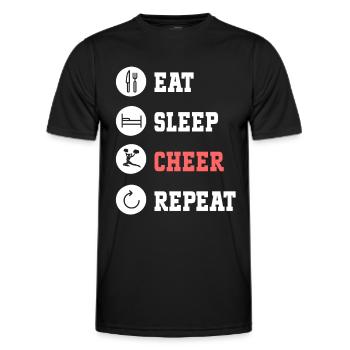 Cheerleading Cheerleader Base Flyer - Männer Funktions-T-Shirt - Schwarz - Vorne - AI Model Male 178 dark (178cm)