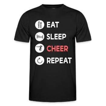 Cheerleading Cheerleader Base Flyer - Männer Funktions-T-Shirt - Schwarz - Vorne - AI Model Male 178 dark (178cm)