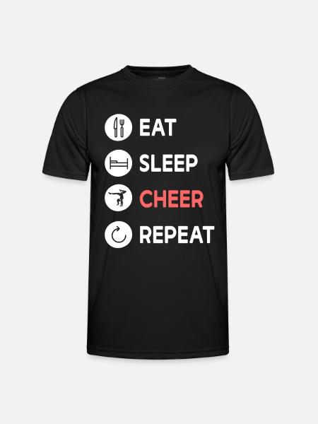 Cheerleading Cheerleader Base Flyer - Männer Funktions-T-Shirt - Schwarz