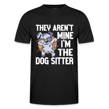 Dog Walker Gardien d’animaux professionnel Promenade de chien - T-shirt sport Homme - noir - Devant - AI Model Male 178 dark (178cm)