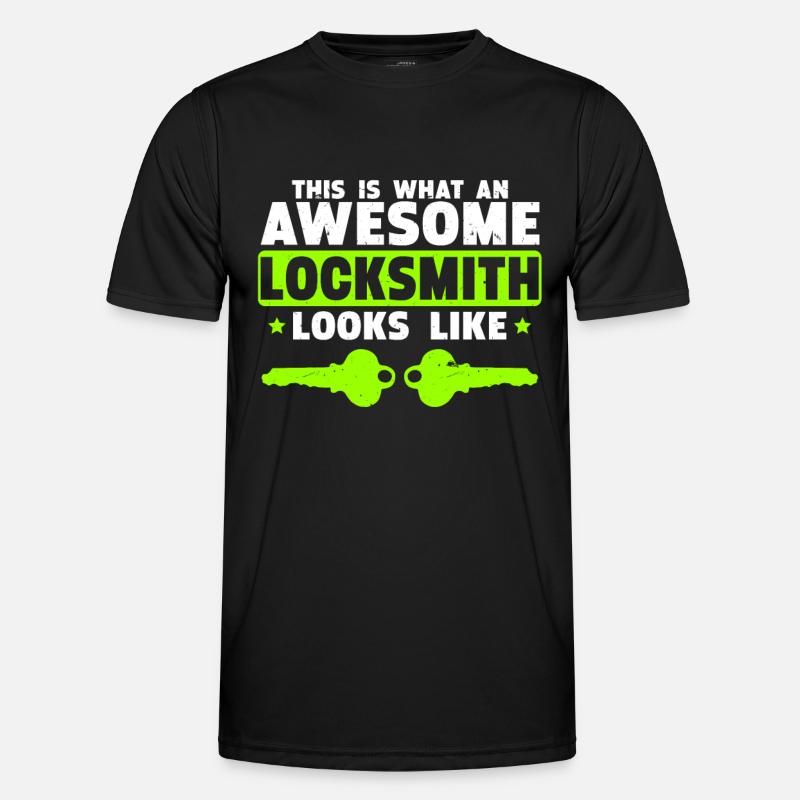 Locksmith Lockpicking Lockpicker - Men's Functional T-Shirt - black