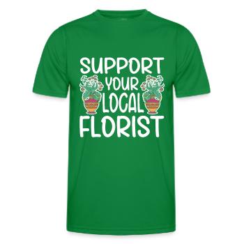 Florist Floral Flower Floristry - Men's Functional T-Shirt - kelly green - Front - AI Model Male 178 dark (178cm)