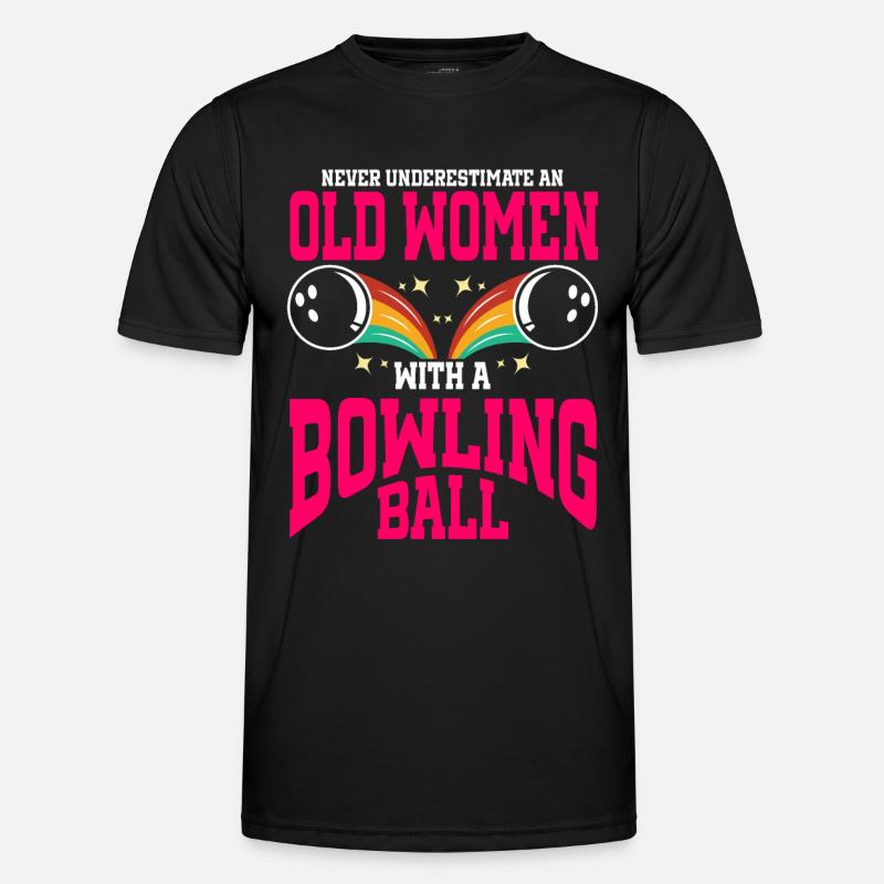 Bowling Ball Bowler - Männer Funktions-T-Shirt - Schwarz