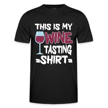 Wine Tasting Funny Wine Lover - Männer Funktions-T-Shirt - Schwarz - Vorne - AI Model Male 178 dark (178cm)