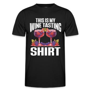 Wine Tasting Funny Wine Lover - Männer Funktions-T-Shirt - Schwarz - Vorne - AI Model Male 178 dark (178cm)