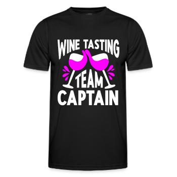 Wine Tasting Funny Wine Lover - Männer Funktions-T-Shirt - Schwarz - Vorne - AI Model Male 178 dark (178cm)