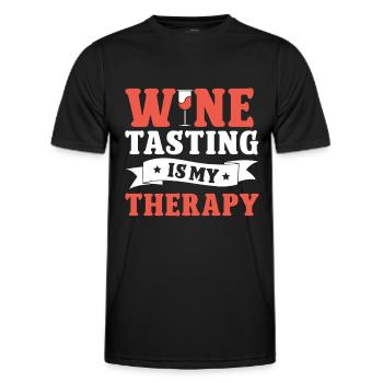 Wine Tasting Funny Wine Lover - Männer Funktions-T-Shirt - Schwarz - Vorne - AI Model Male 178 dark (178cm)
