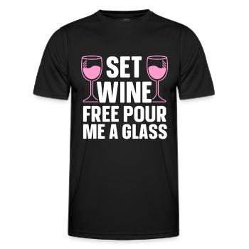 Wine Tasting Funny Wine Lover - Männer Funktions-T-Shirt - Schwarz - Vorne - AI Model Male 178 dark (178cm)